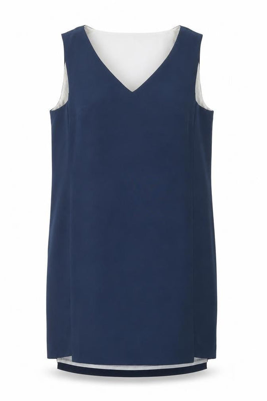 Front view of Vera Moda women’s blue striped shift, size L