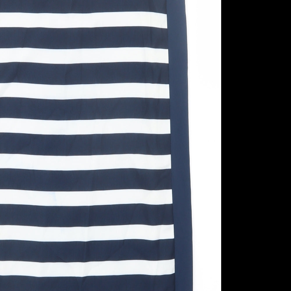 Vera Moda Womens Blue Striped  Shift  Size L