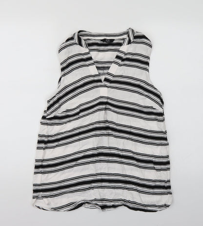 F&F Womens Multicoloured Striped  Basic Tank Size 10