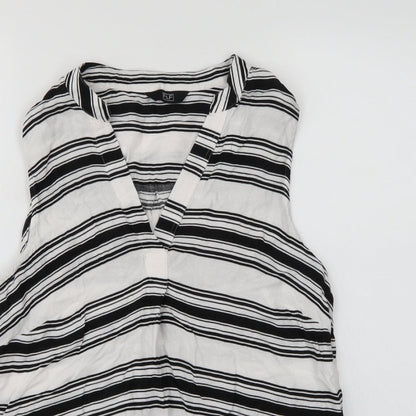 F&F Womens Multicoloured Striped  Basic Tank Size 10