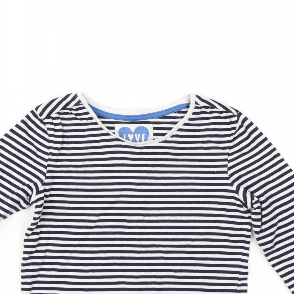 TU Boys Blue Striped  Basic Casual Size 6 Years