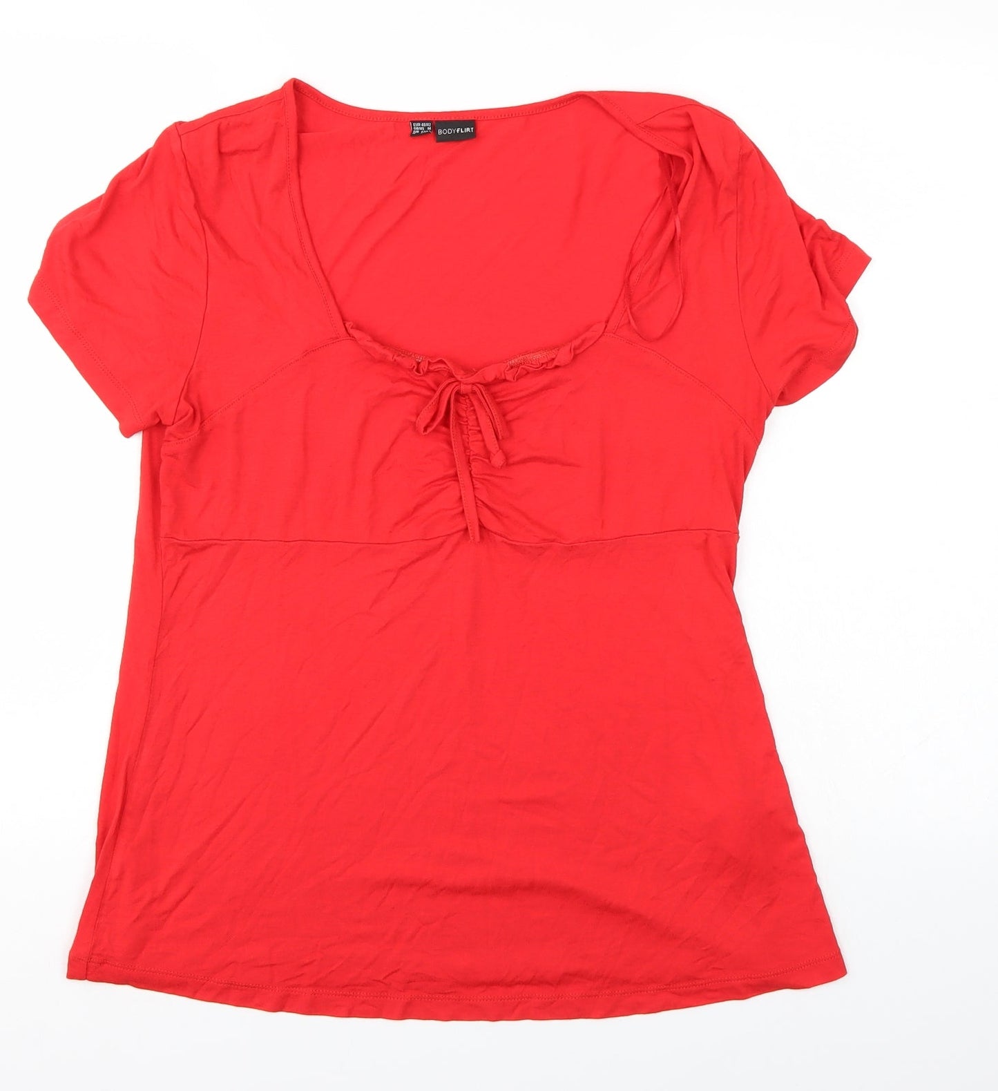 Womens UK Size M Body Flirt Red Tunic Blouse