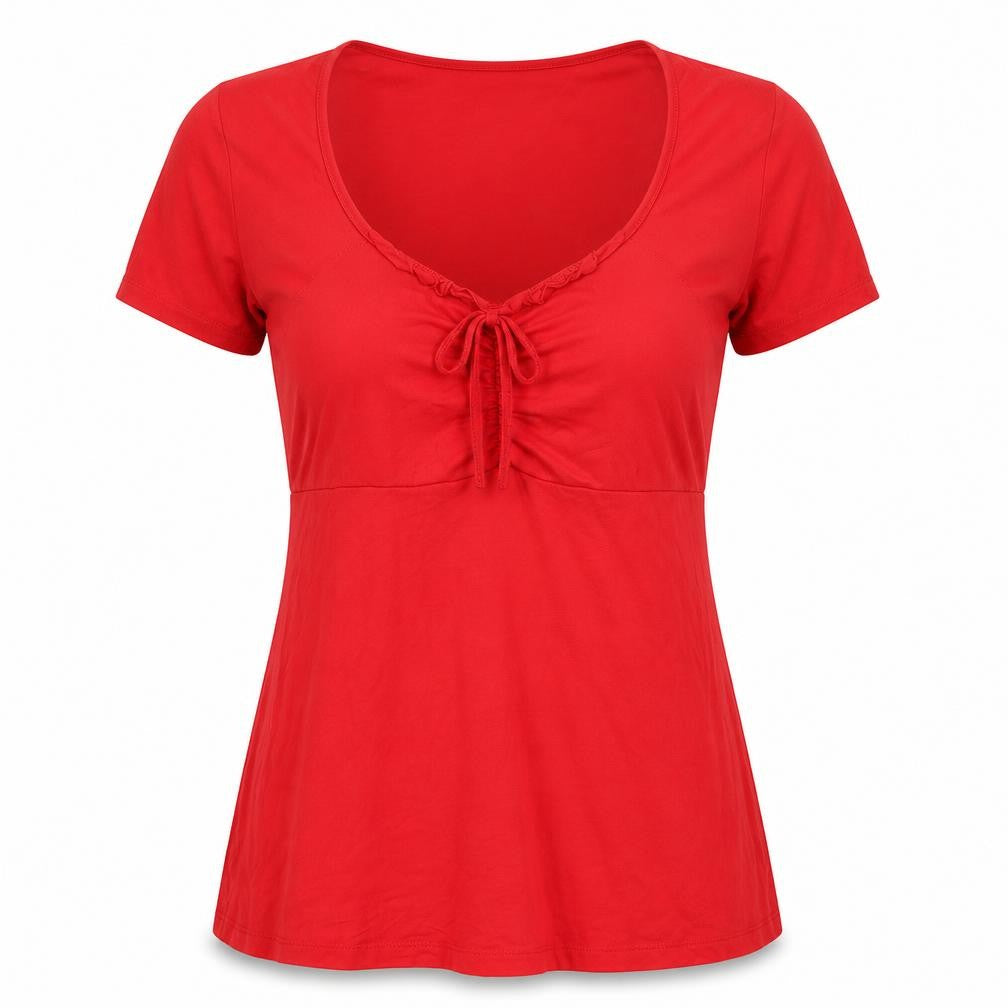 Womens UK Size M Body Flirt Red Tunic Blouse