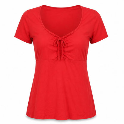 Womens UK Size M Body Flirt Red Tunic Blouse
