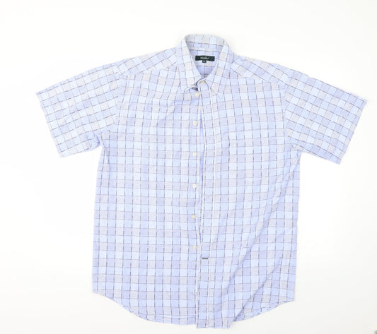 Wolsey Mens Blue Check   Button-Up Size M