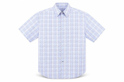 Mens UK Size M Wolsey Blue  Button-Up Short Sleeve Casual Shirt