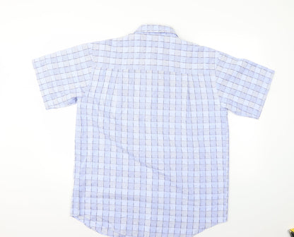Wolsey Mens Blue Check   Button-Up Size M