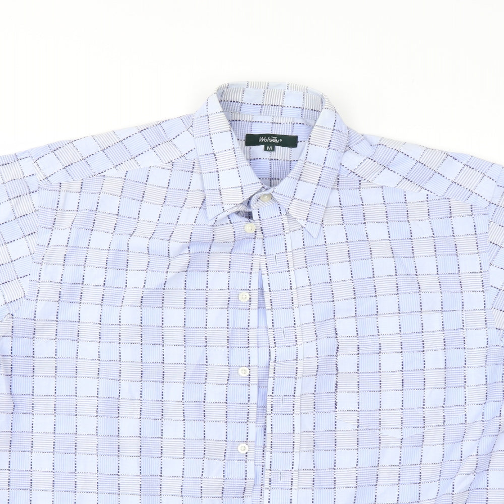 Wolsey Mens Blue Check   Button-Up Size M