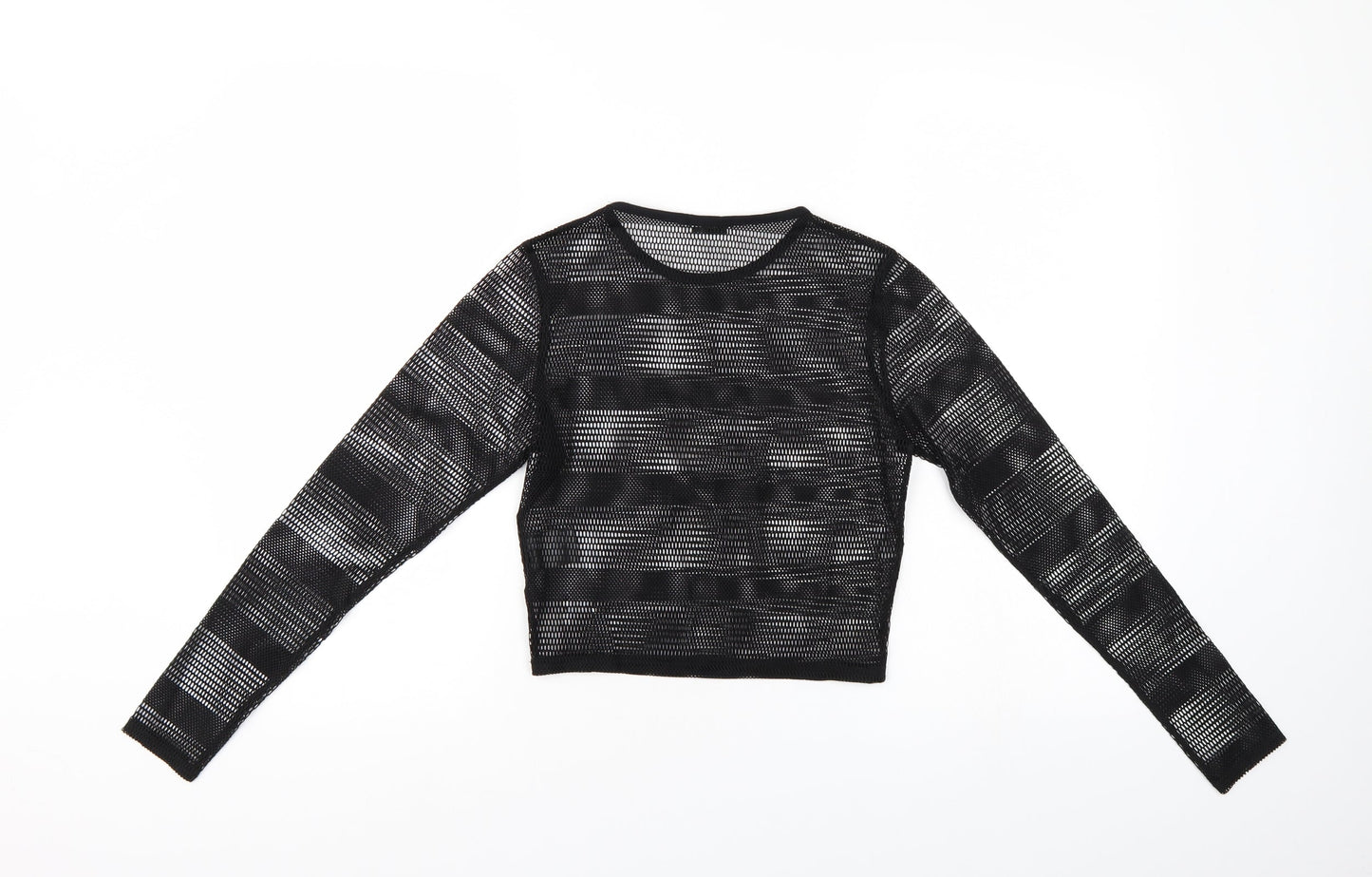 Light Before Dark Womens Black   Vest Jumper Size S  - see thru