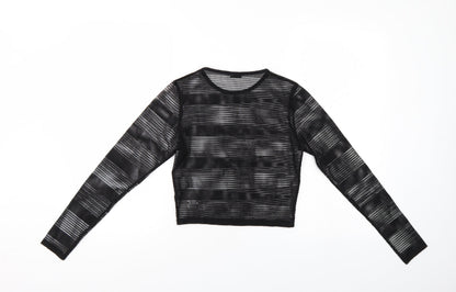 Light Before Dark Womens Black   Vest Jumper Size S  - see thru