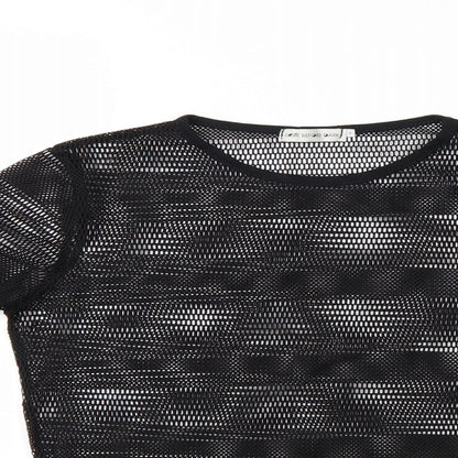 Light Before Dark Womens Black   Vest Jumper Size S  - see thru