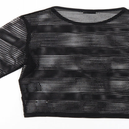 Light Before Dark Womens Black   Vest Jumper Size S  - see thru