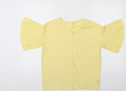 Womens UK Size 8 NEXT Yellow Basic Blouse