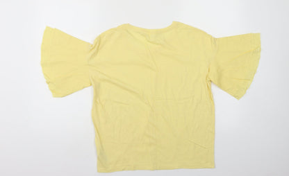 Womens UK Size 8 NEXT Yellow Basic Blouse
