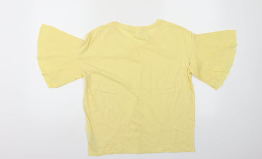 Womens UK Size 8 NEXT Yellow Basic Blouse