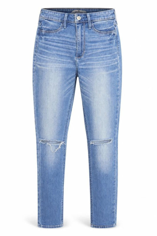 Hollister Womens Blue  Denim Tapered Jeans Size 26 L29 in