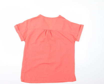 Nutmeg Womens Pink   Basic Blouse Size 10