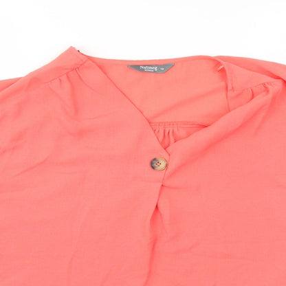 Nutmeg Womens Pink   Basic Blouse Size 10
