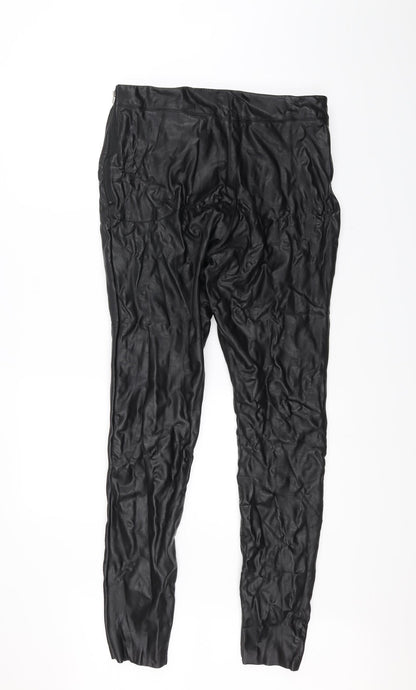 Womens UK Size 14 Topshop Regular Fit  Black Trousers