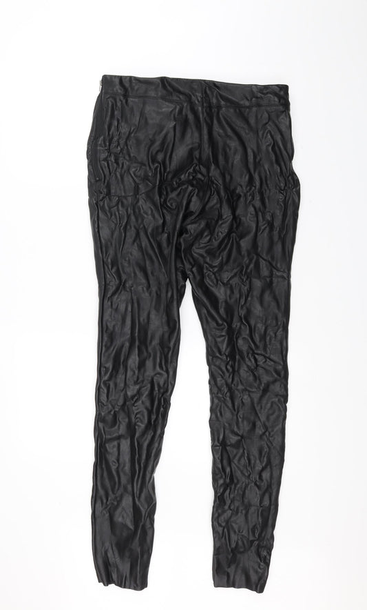 Womens UK Size 14 Topshop Regular Fit  Black Trousers