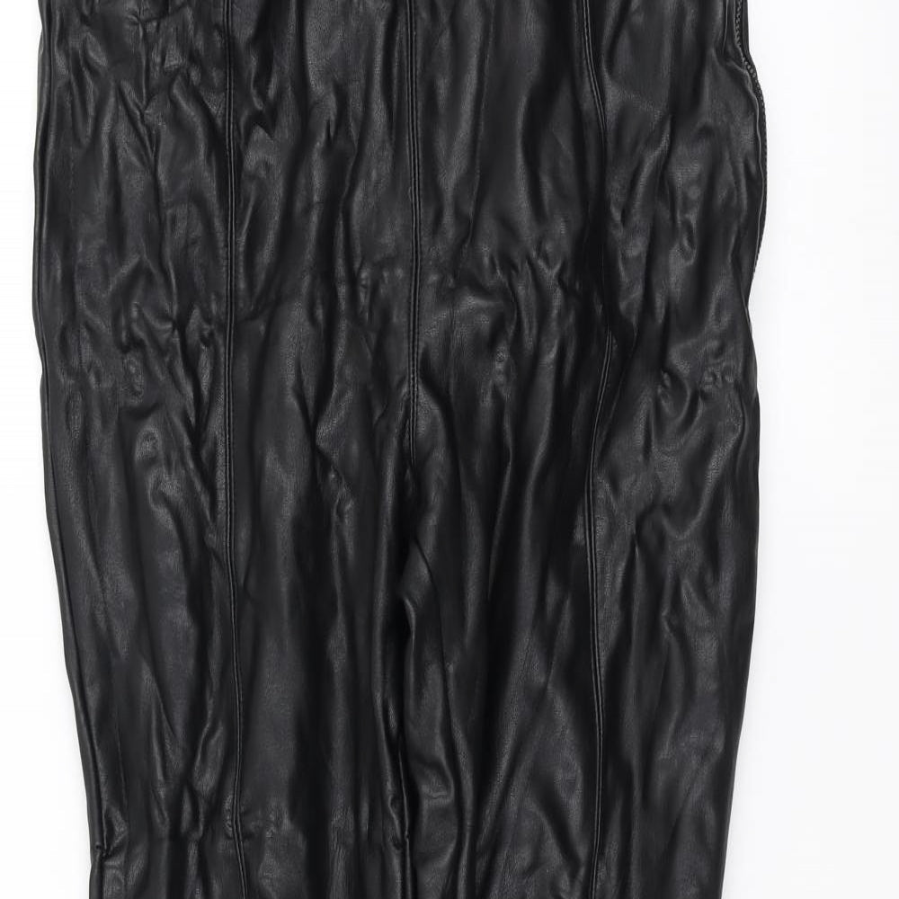 Womens UK Size 14 Topshop Regular Fit  Black Trousers