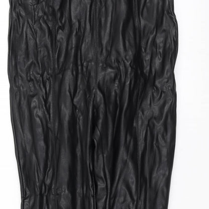 Womens UK Size 14 Topshop Regular Fit  Black Trousers