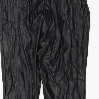 Womens UK Size 14 Topshop Regular Fit  Black Trousers
