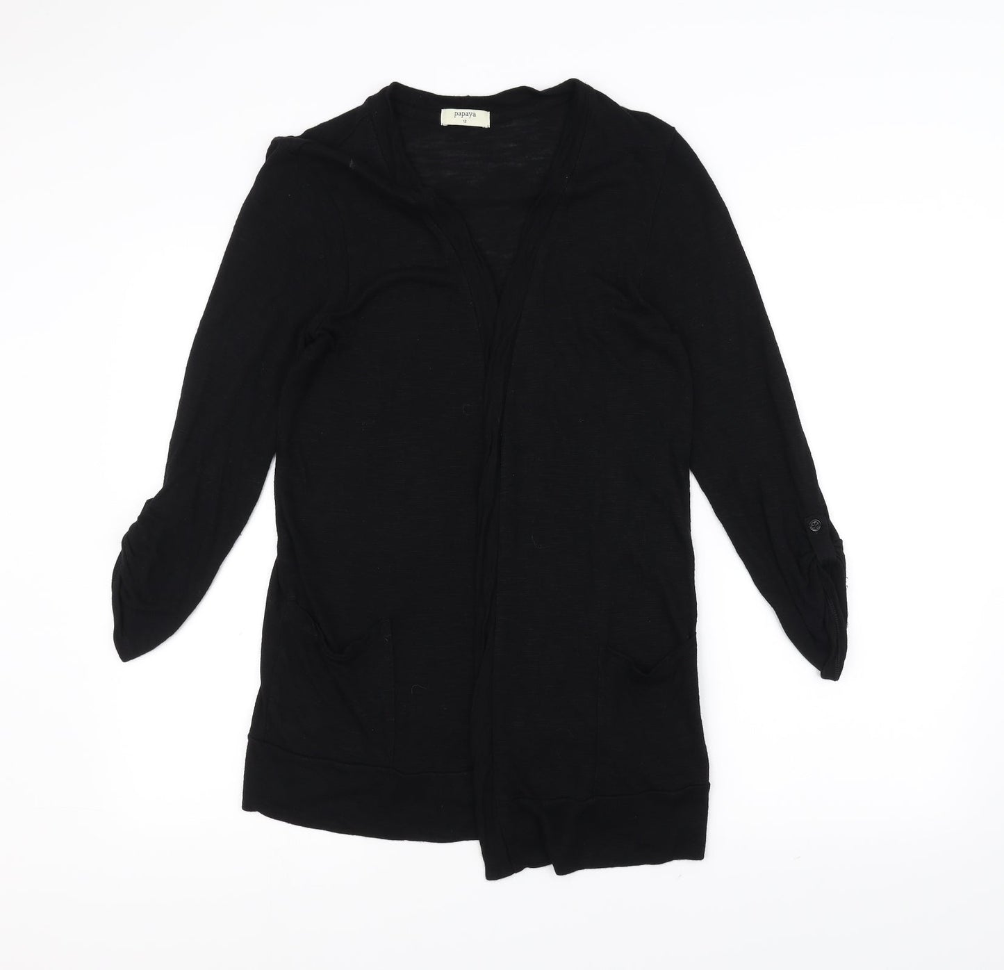 Papaya Womens Black   Jacket Coatigan Size 12