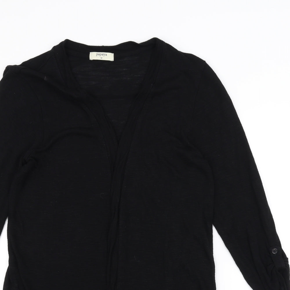 Papaya Womens Black   Jacket Coatigan Size 12