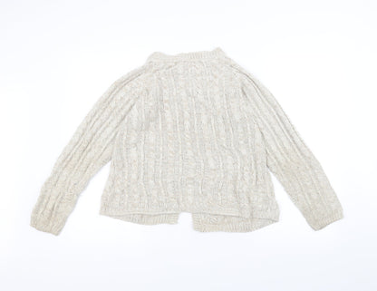 Lily & dan Girls White  Knit Jacket Coatigan Size 11-12 Years