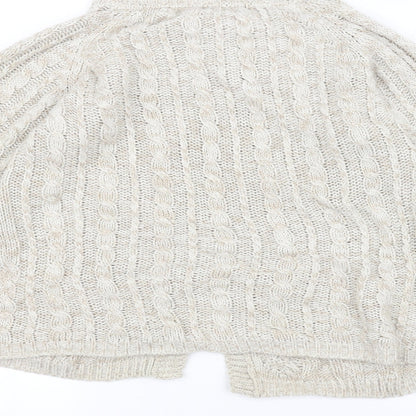Lily & dan Girls White  Knit Jacket Coatigan Size 11-12 Years