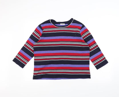 Damart Womens Purple Striped  Pullover Jumper Size 14