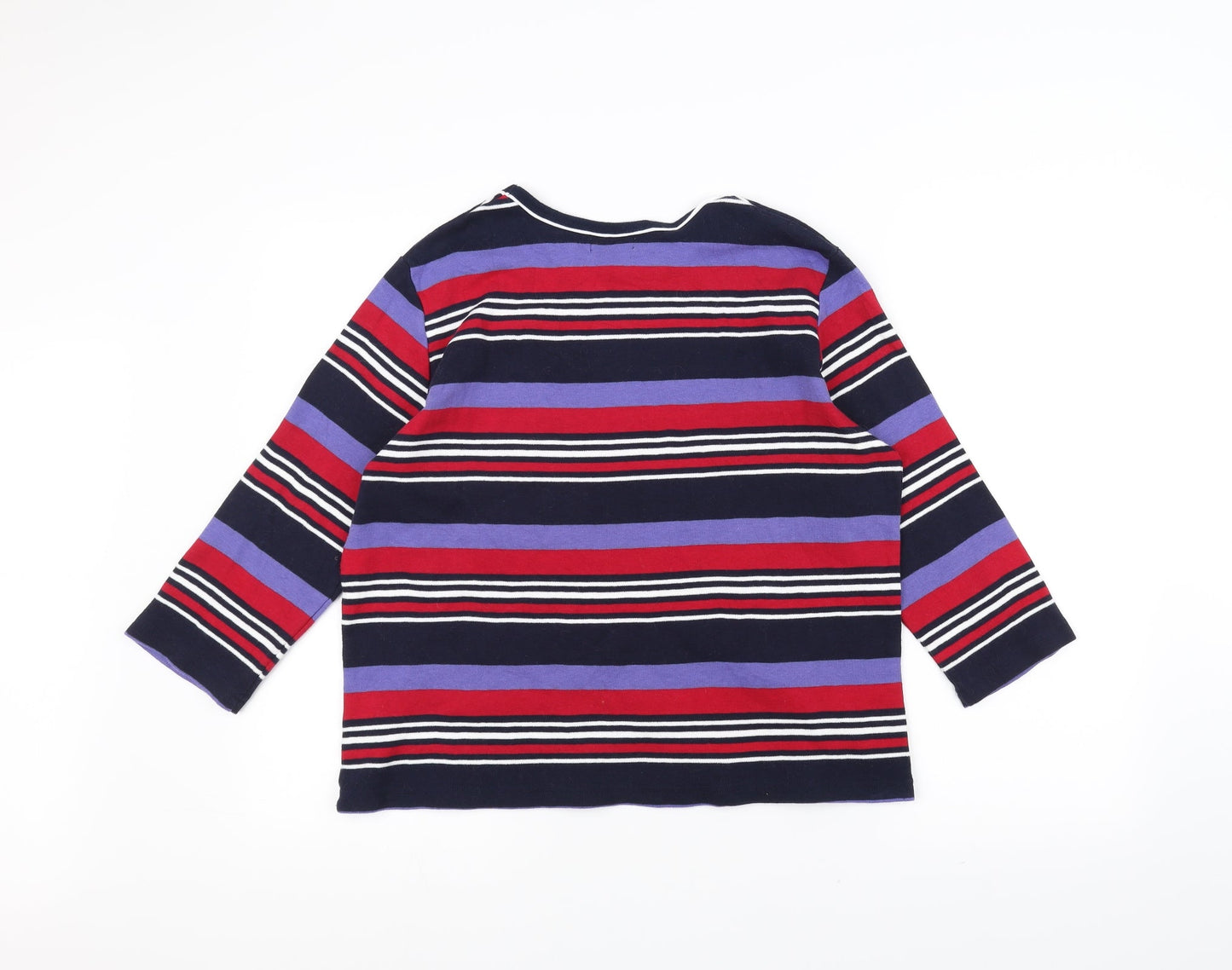 Damart Womens Purple Striped  Pullover Jumper Size 14