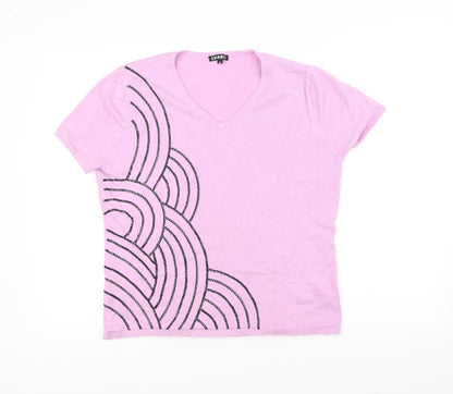 Womens UK Size M casamia Pink Basic T-Shirt