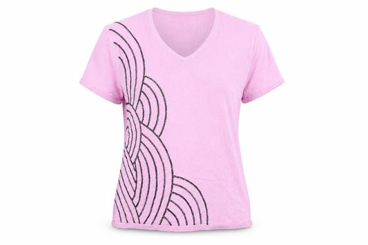 Casamia Womens Pink Basic T-Shirt Size M