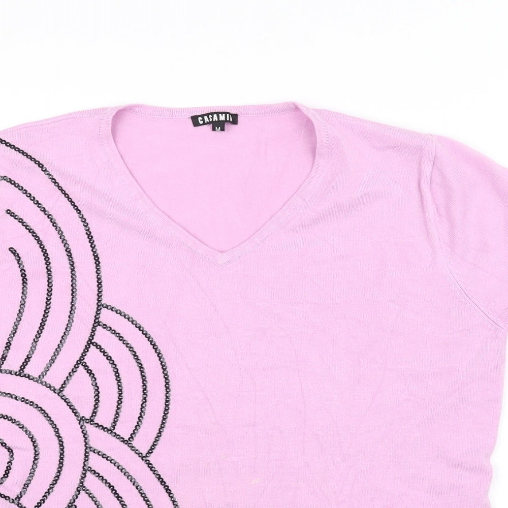 Womens UK Size M casamia Pink Basic T-Shirt