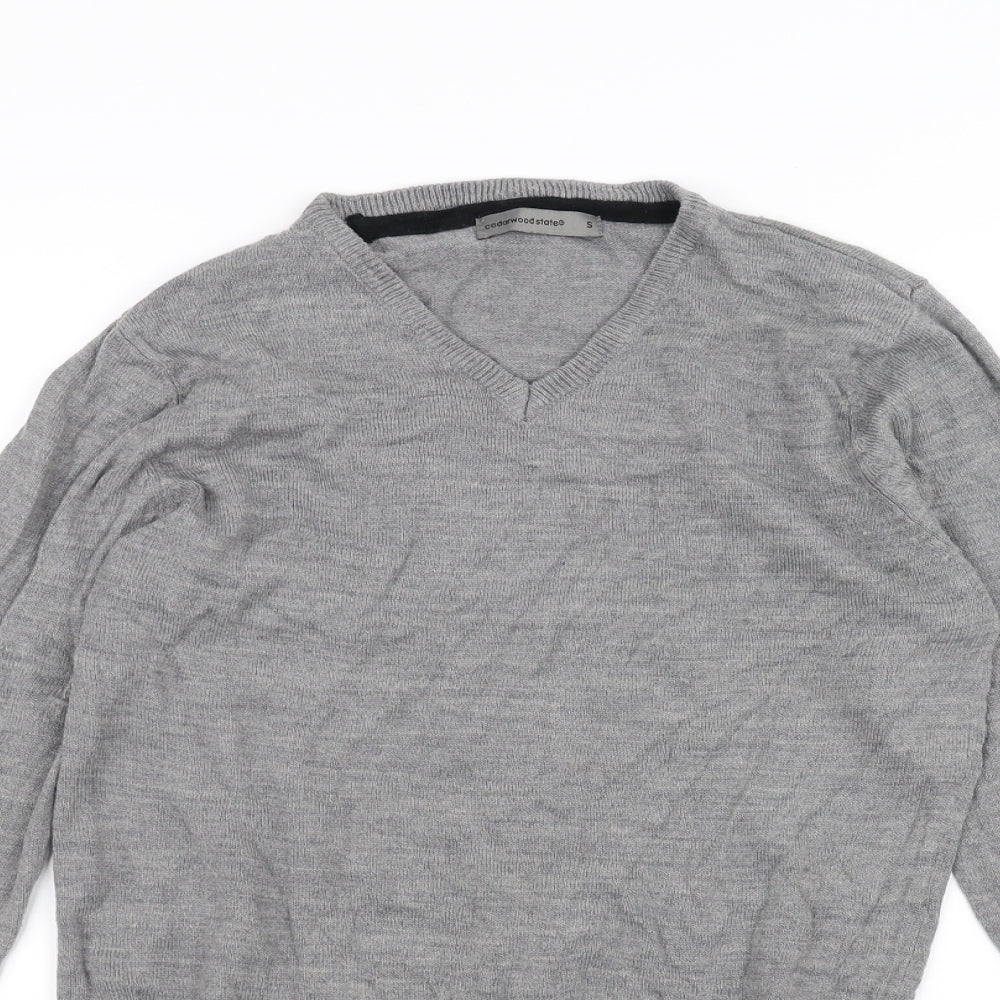 Cedar Wood State Mens Grey  Knit Pullover Jumper Size S