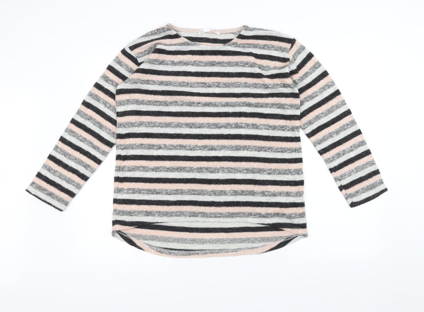 Sfera Womens Pink Striped  Pullover Jumper Size M