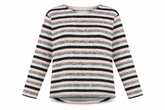 Sfera Womens Pink Striped  Pullover Jumper Size M