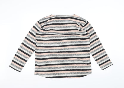 Sfera Womens Pink Striped  Pullover Jumper Size M
