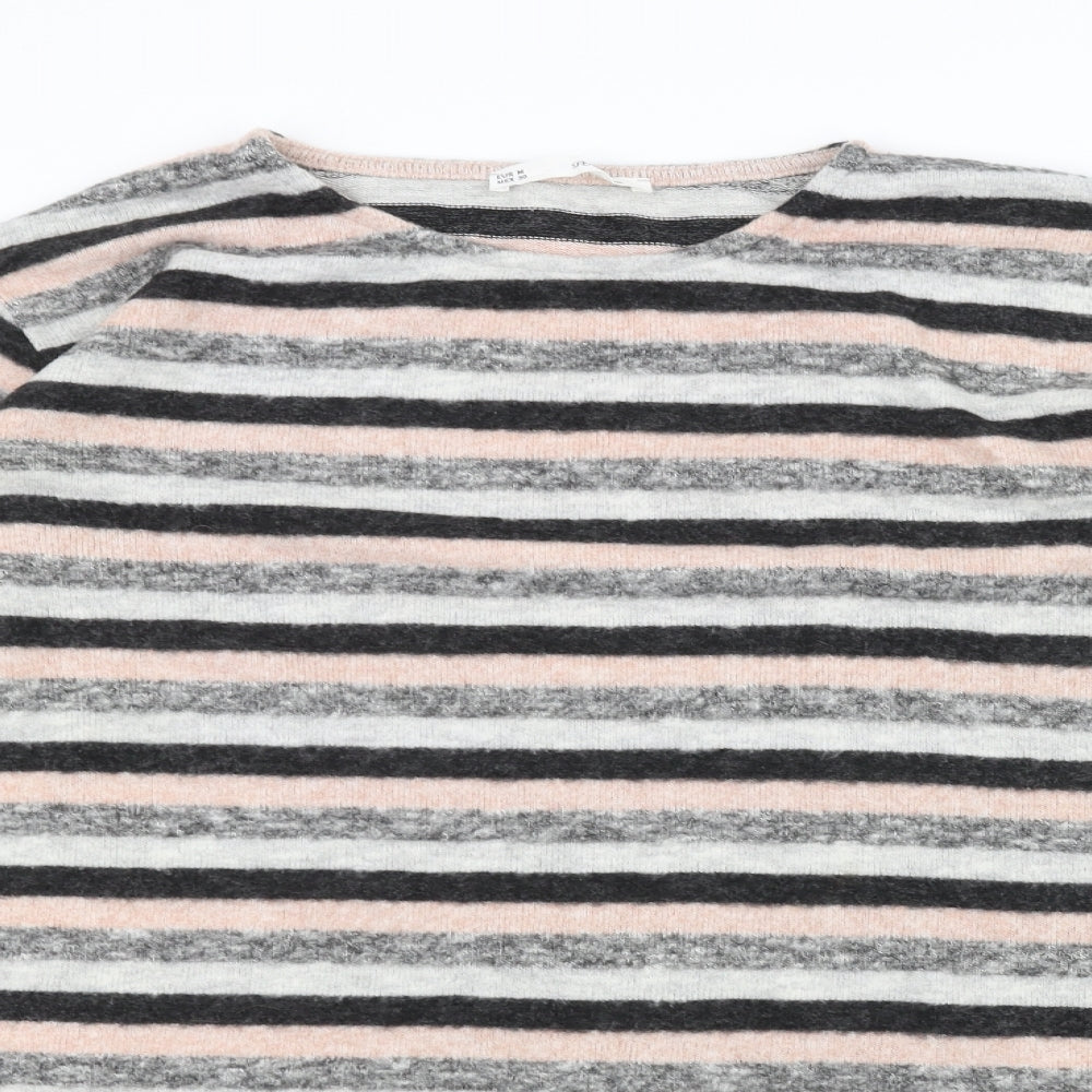 Sfera Womens Pink Striped  Pullover Jumper Size M