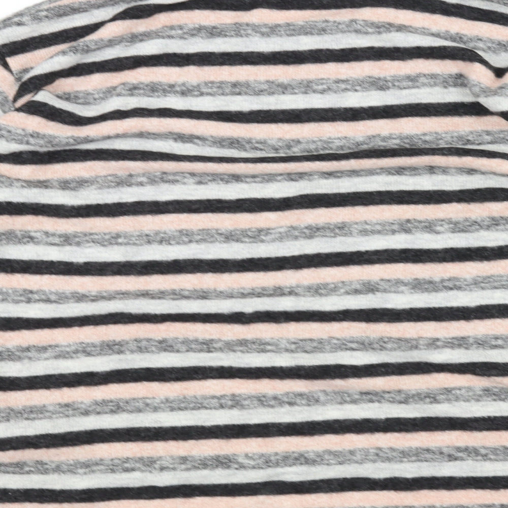 Sfera Womens Pink Striped  Pullover Jumper Size M