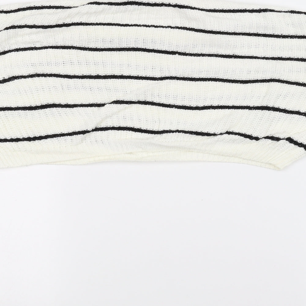Primark Womens White  Knit Pullover Jumper Size XS