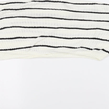 Primark Womens White  Knit Pullover Jumper Size XS