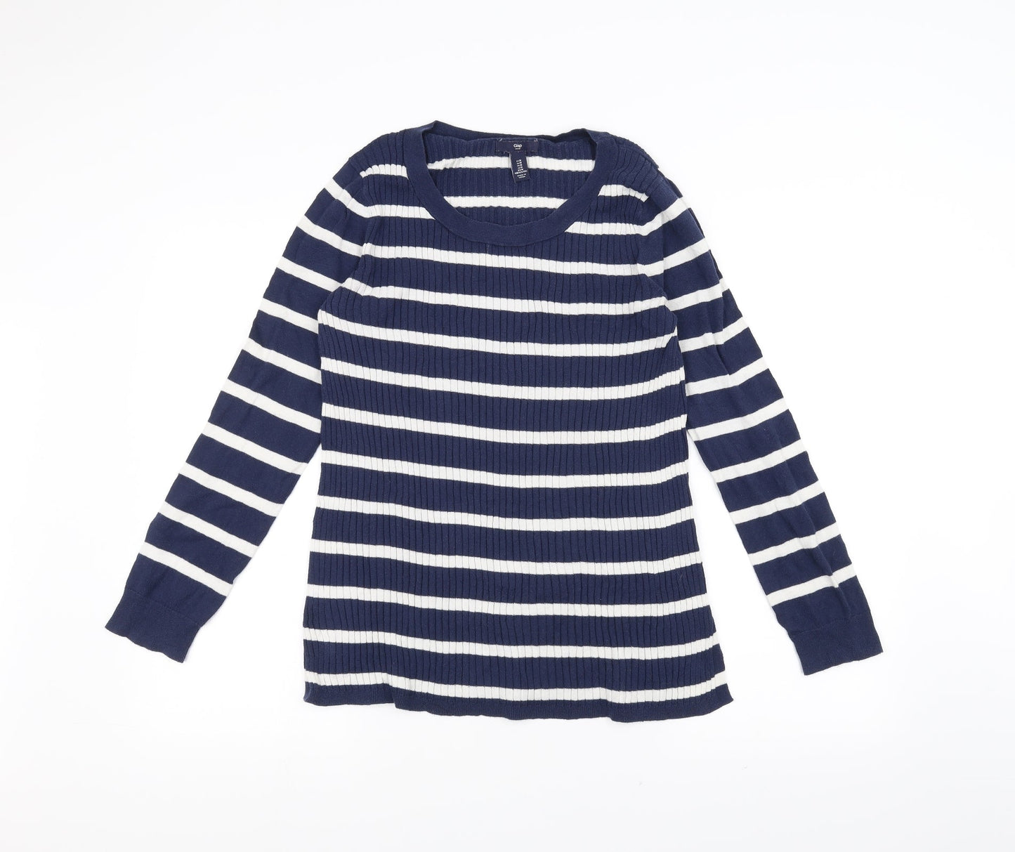 Gap Mens Blue Striped  Pullover Jumper Size M