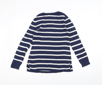 Gap Mens Blue Striped  Pullover Jumper Size M