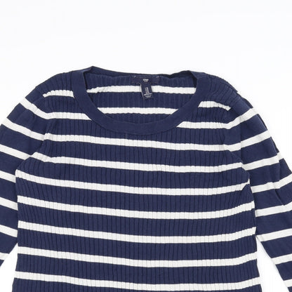 Gap Mens Blue Striped  Pullover Jumper Size M