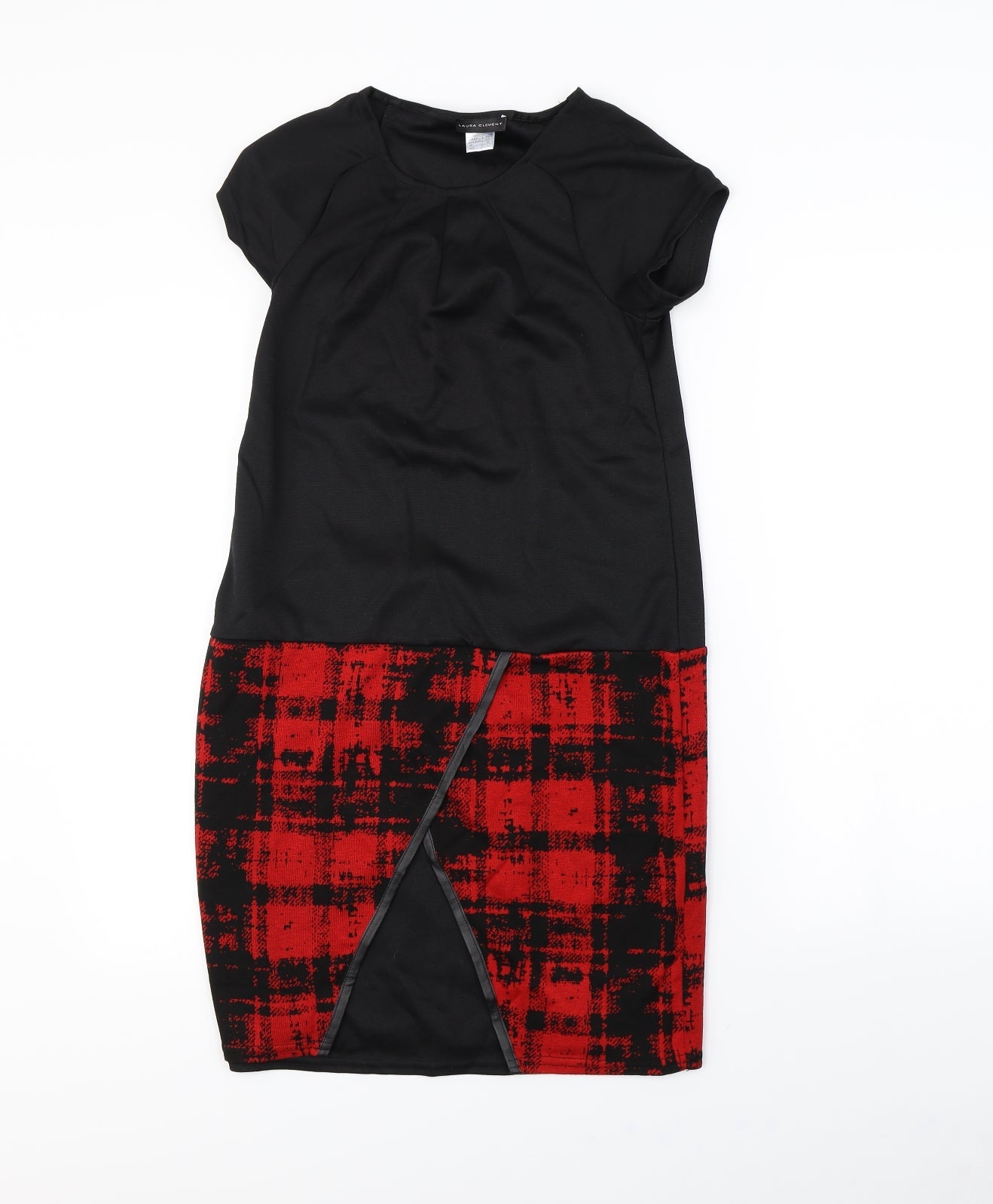 Laura Clément Womens Black Herringbone  Shift  Size 6