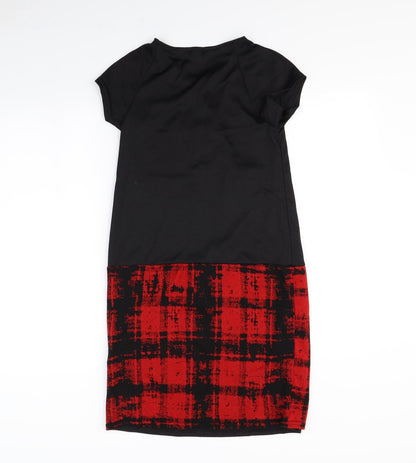 Laura Clément Womens Black Herringbone  Shift  Size 6