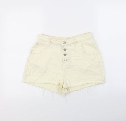 In the Style Womens Ivory   Cut-Off Shorts Size 8